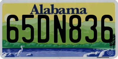 AL license plate 65DN836