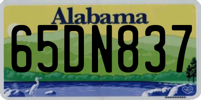AL license plate 65DN837