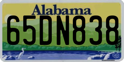AL license plate 65DN838