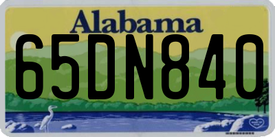 AL license plate 65DN840