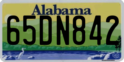 AL license plate 65DN842