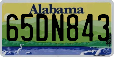 AL license plate 65DN843