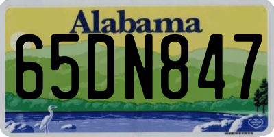 AL license plate 65DN847