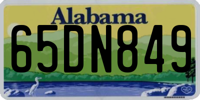 AL license plate 65DN849