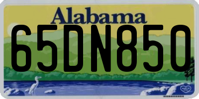 AL license plate 65DN850