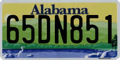 AL license plate 65DN851
