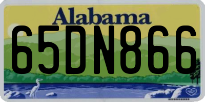 AL license plate 65DN866