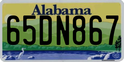 AL license plate 65DN867