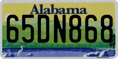 AL license plate 65DN868