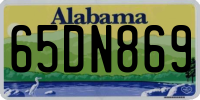 AL license plate 65DN869