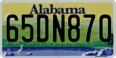 AL license plate 65DN870