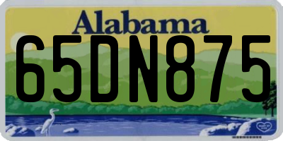 AL license plate 65DN875