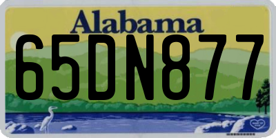 AL license plate 65DN877
