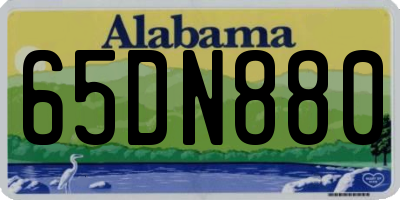 AL license plate 65DN880