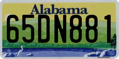 AL license plate 65DN881