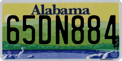 AL license plate 65DN884