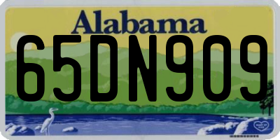 AL license plate 65DN909
