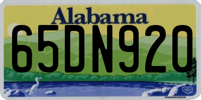 AL license plate 65DN920