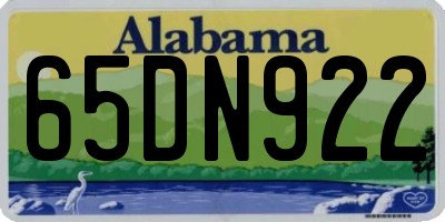 AL license plate 65DN922