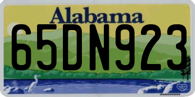 AL license plate 65DN923
