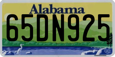 AL license plate 65DN925