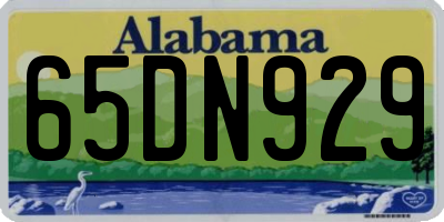 AL license plate 65DN929