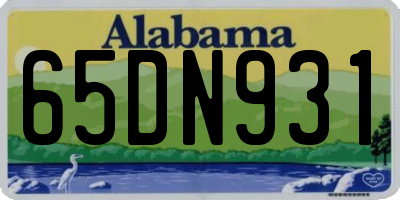AL license plate 65DN931
