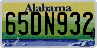 AL license plate 65DN932