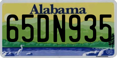 AL license plate 65DN935