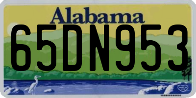 AL license plate 65DN953