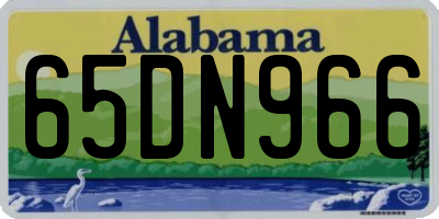 AL license plate 65DN966