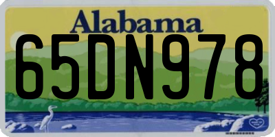 AL license plate 65DN978