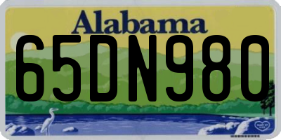 AL license plate 65DN980
