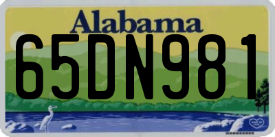 AL license plate 65DN981