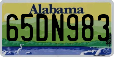 AL license plate 65DN983