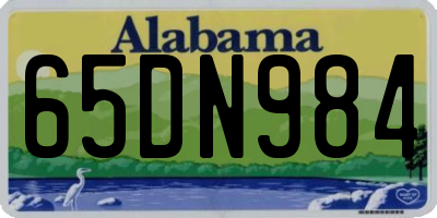AL license plate 65DN984