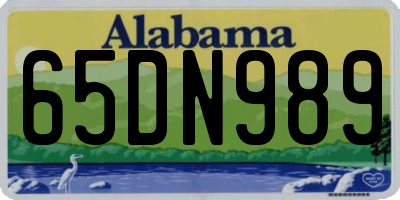 AL license plate 65DN989