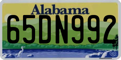 AL license plate 65DN992