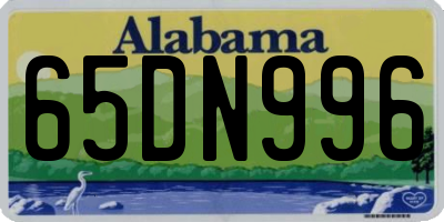 AL license plate 65DN996