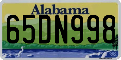 AL license plate 65DN998