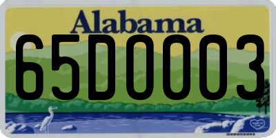 AL license plate 65DO003