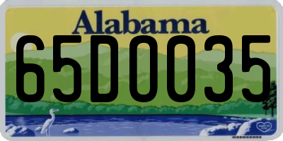AL license plate 65DO035