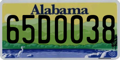 AL license plate 65DO038