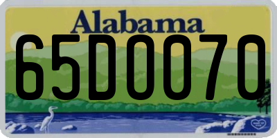 AL license plate 65DO070