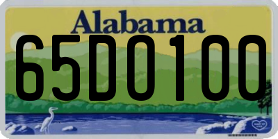 AL license plate 65DO100