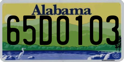 AL license plate 65DO103