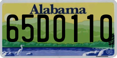 AL license plate 65DO110