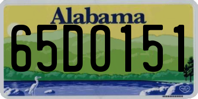 AL license plate 65DO151