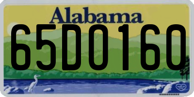 AL license plate 65DO160