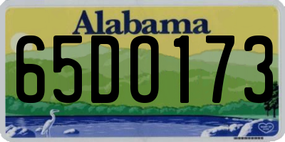 AL license plate 65DO173